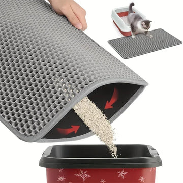 Waterproof Cat Litter Mat – Double-Layer Honeycomb, Non-Slip & Urine-Proof
