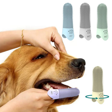 Silicone Pet Toothbrush – Finger Cleaner for Dogs & Cats