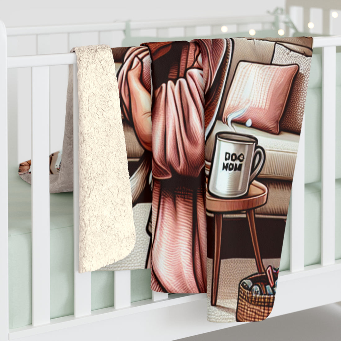 Cozy Sherpa Fleece Blanket - Perfect for Dog Moms - Warm & Cute Home Decor