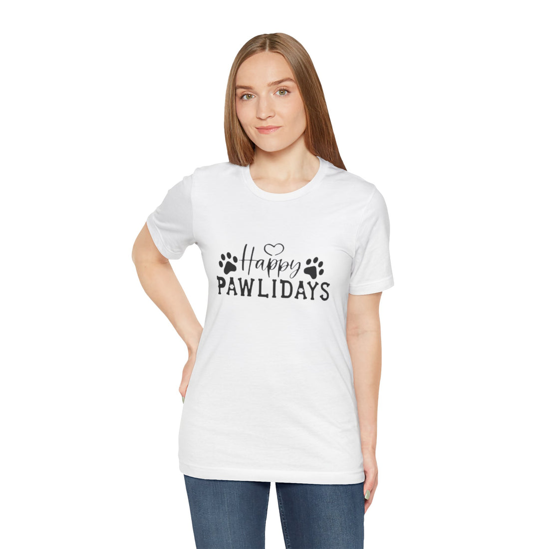 Happy Pawlidays Unisex Jersey T-Shirt - Perfect for Pet Lovers