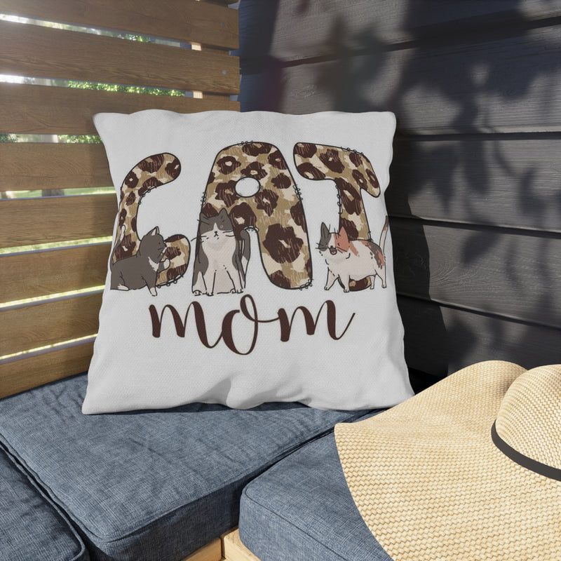 Cat Mom Outdoor Pillow - Cozy Decor for Cat Lovers