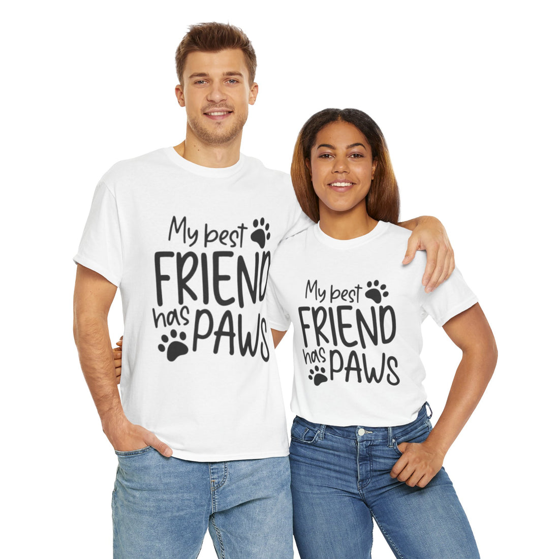 My Best Friend Has Paws Unisex Heavy Cotton Tee | Perfect Gift for Pet Lovers