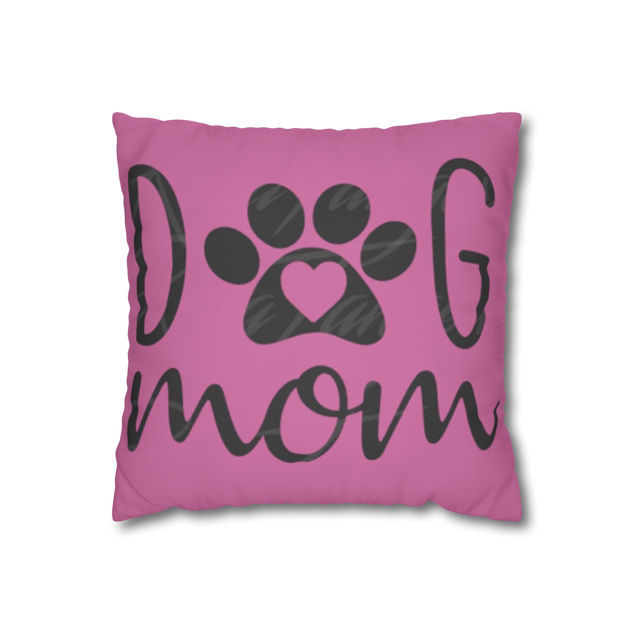 Dog Mom Poly Canvas Pillowcase | Stylish Pet Lover Decor
