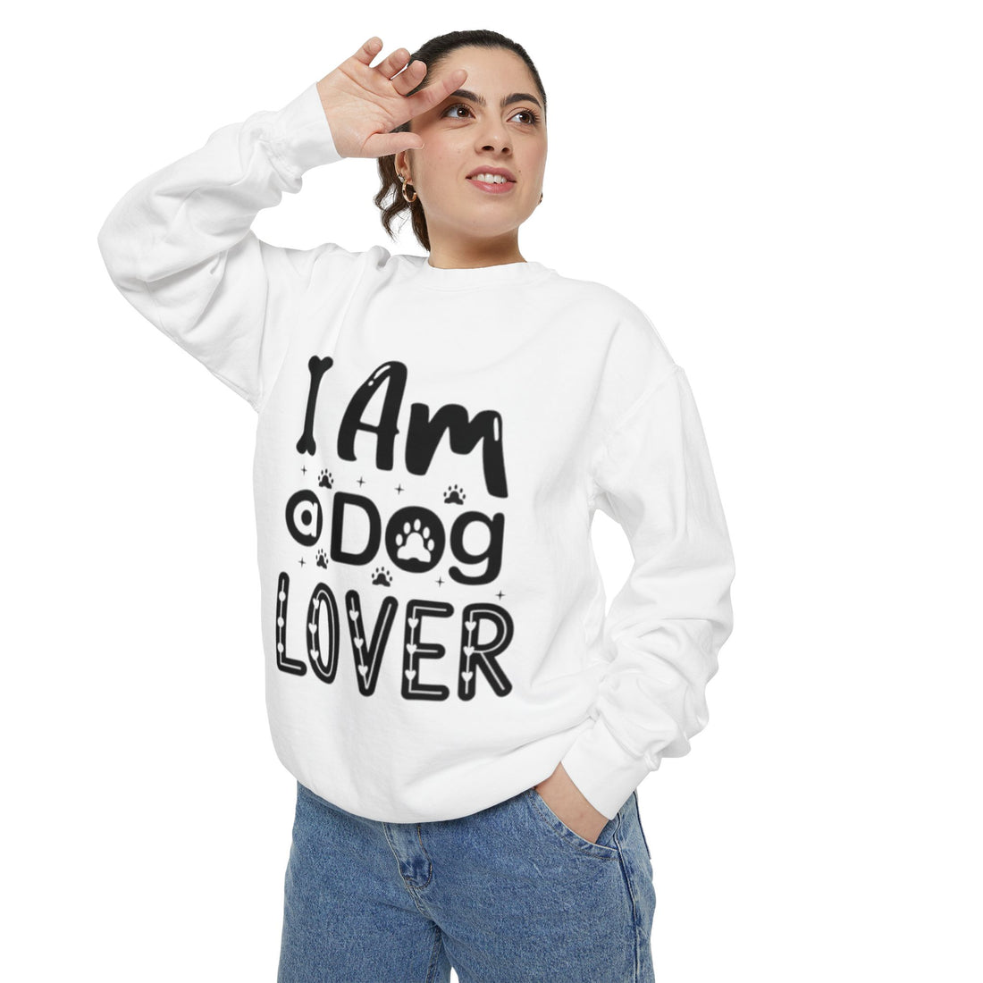 I Am a Dog Lover Unisex Garment-Dyed Sweatshirt