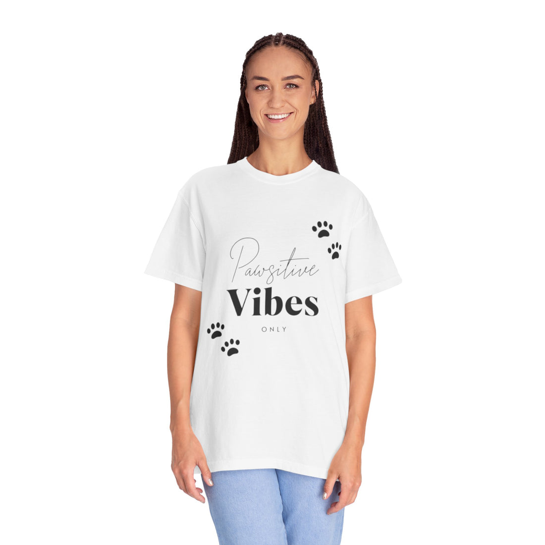 Positive Vibes Unisex Garment-Dyed T-Shirt