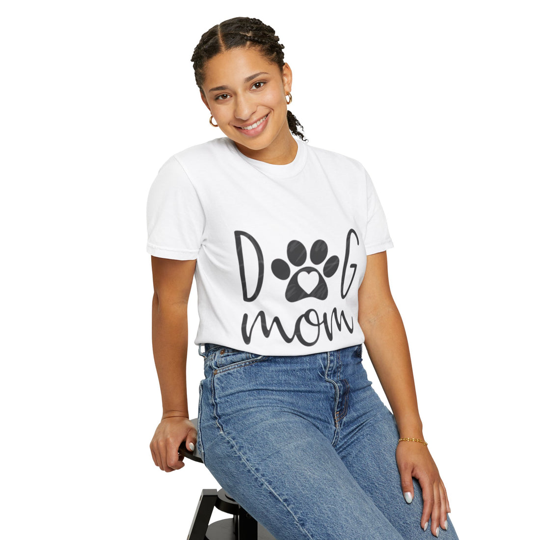 Dog Mom Unisex Garment-Dyed T-Shirt - Cute Pet Lover Tee